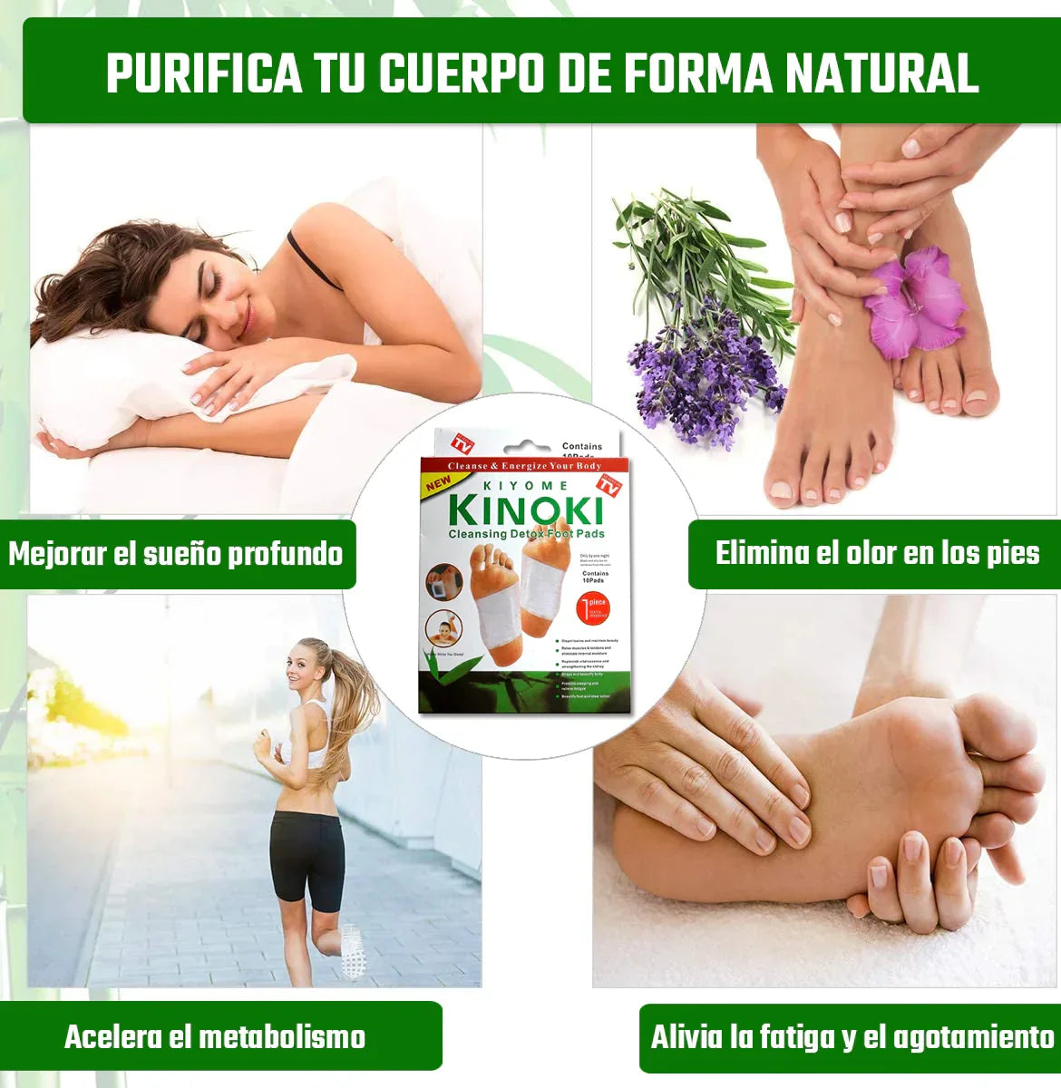 KINOKI 10 PARCHES PARA PIES DESINTOXICANTE