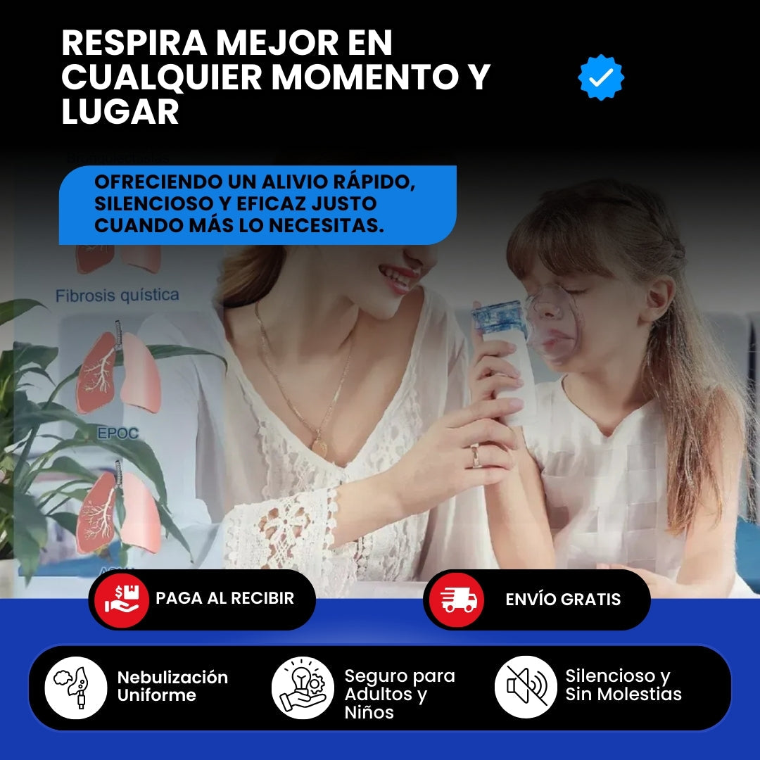 NEBULIZADOR INALAMBRICO MAX PRO PARA ADULTOS Y NIÑOS COMPRA 1 Y LLEVA 2