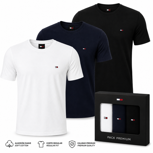 Pack de 3 Camisetas Premium Slim Fit