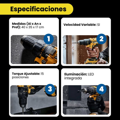Taladro DeWalt Pro Power + Kit de Herramientas