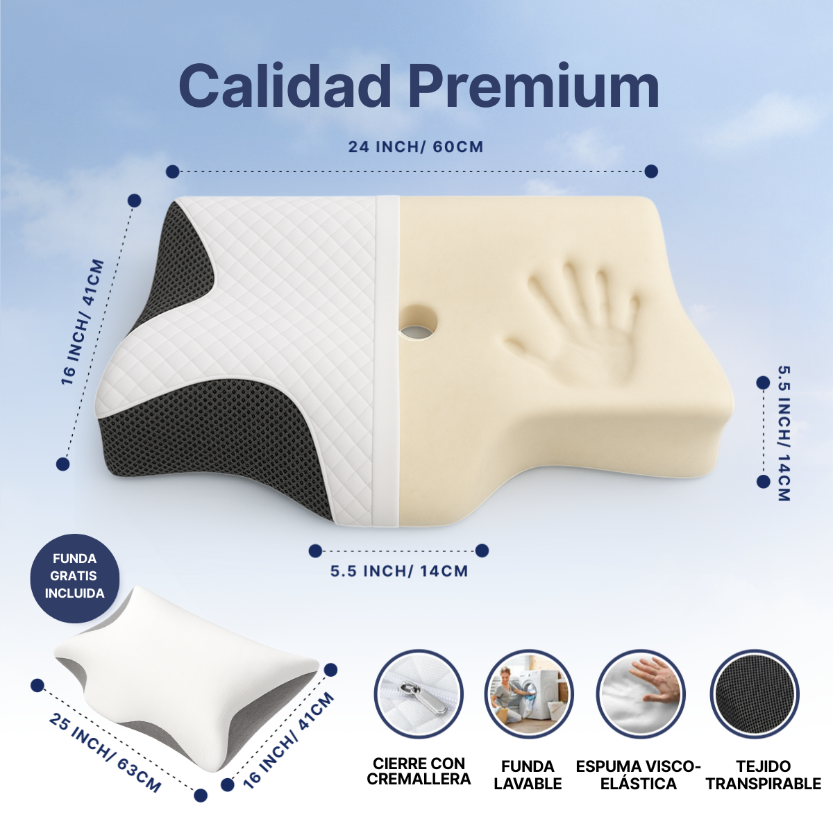 OrthoSleep Serenium Almohada Ergonómica