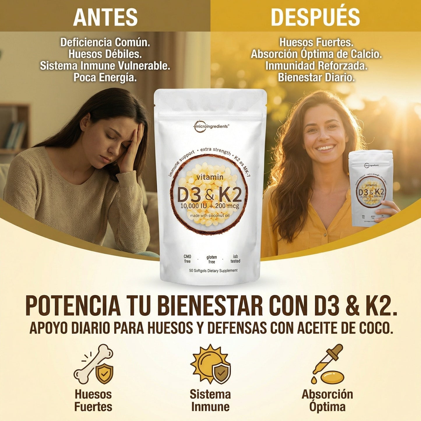 D3-K2 Capsula Blanda
