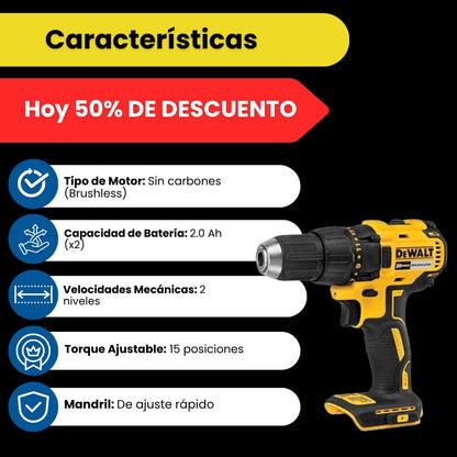Taladro DeWalt Pro Power + Kit de Herramientas