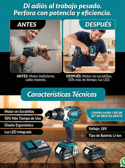 Taladro Portátil Makita Fácil y Potente