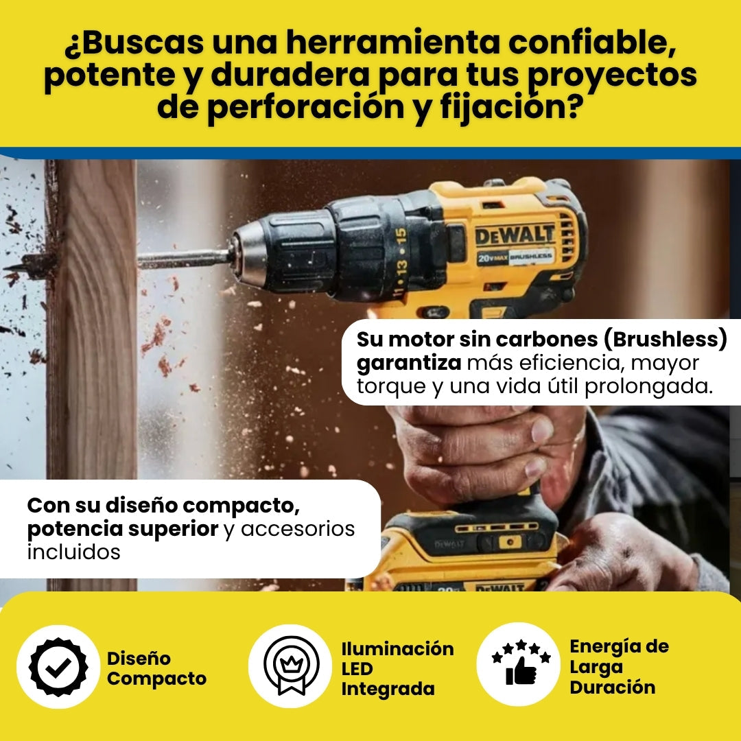 Taladro DeWalt Pro Power + Kit de Herramientas